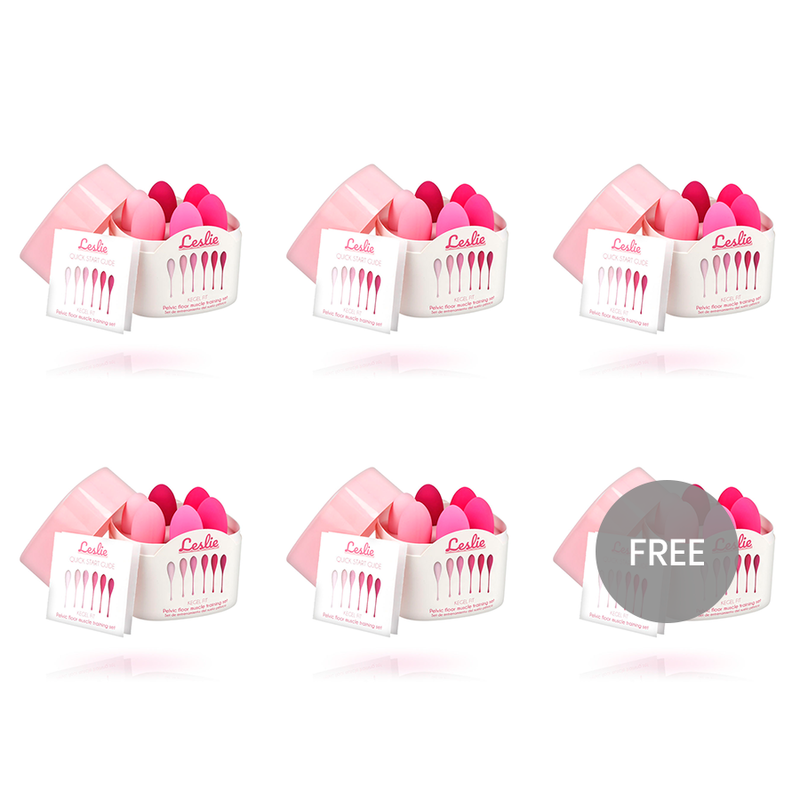 LESLIE - SET PER ALLENAMENTO MUSCOLO PELVICO KEGEL FIT 6 PESI 51 GRATIS