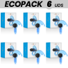ECOPACK 6 UNITS - INTENSE FRY BLUE VIBRATOR RING