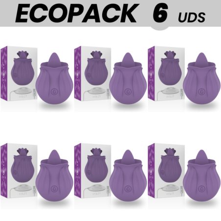 ECOPACK 6 UDS - INTENSE VIOLET ESTIMULADOR CLÍTORIS 10 VIBRACIONES LILA