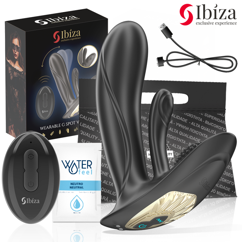 IBIZA - WEARABLE VIBRATOR WITH G-SPOT AND CLITORIS STIMULATION WITH REMOTE CONTROL