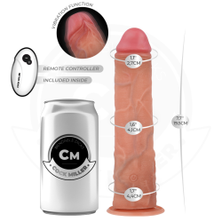 COCK MILLER - REALISTIC DILDO WITH SUCTION CUP AND REMOTE CONTROL VIBRATION 19.5 CM