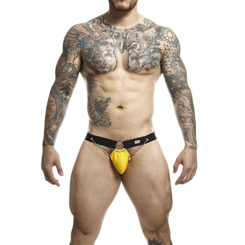 MOB - DNGEON JOCKSTRAP GIALLO CON CATENE TAGLIA UNICA
