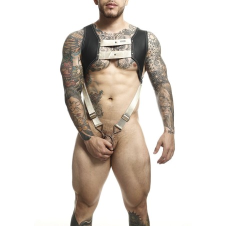 MOB - IMBRACATURA DNGEON CON ANELLO PER PENE DORATO TAGLIA UNICA