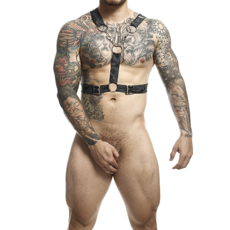 MOB - DNGEON SILBERNES HARNESS MIT KETTEN EINE GRÖSSE