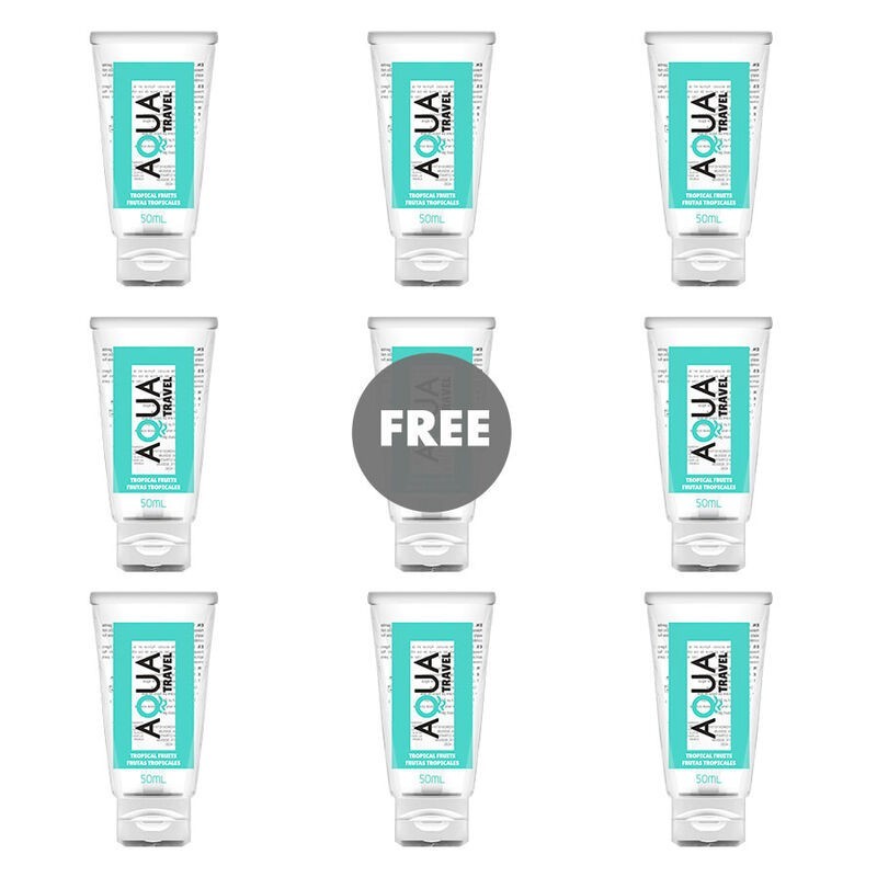 AQUA TRAVEL - TROPICAL FRUITS FLAVOUR WATERBASED LUBRICANT - 50 ML 81 FREE