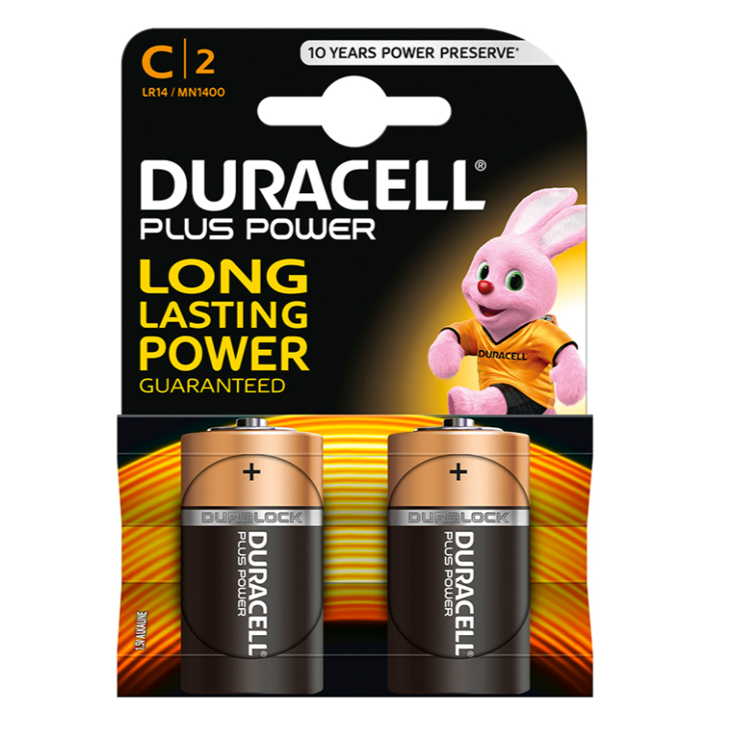 DURACELL - BATTERIE PLUS POWER C LR14 2 UNITÉS