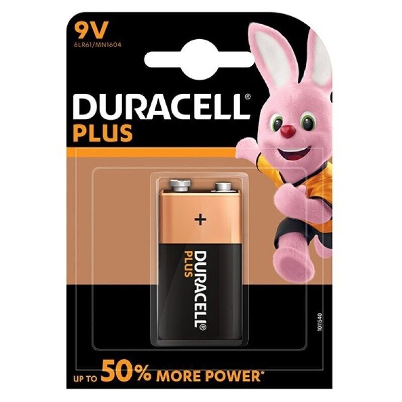 DURACELL - PLUS POWER BATTERY 9V LR61 1UNIT