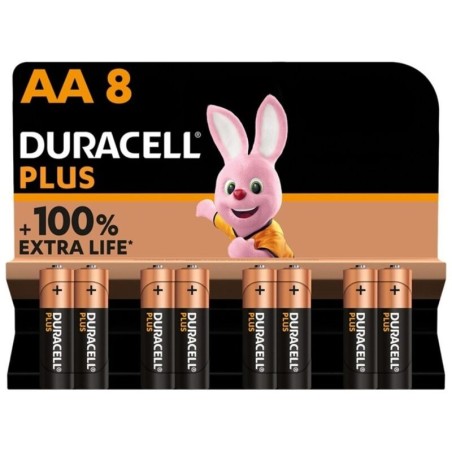 DURACELL - PLUS POWER 100 PILA ALCALINA AA LR6 BLISTER8
