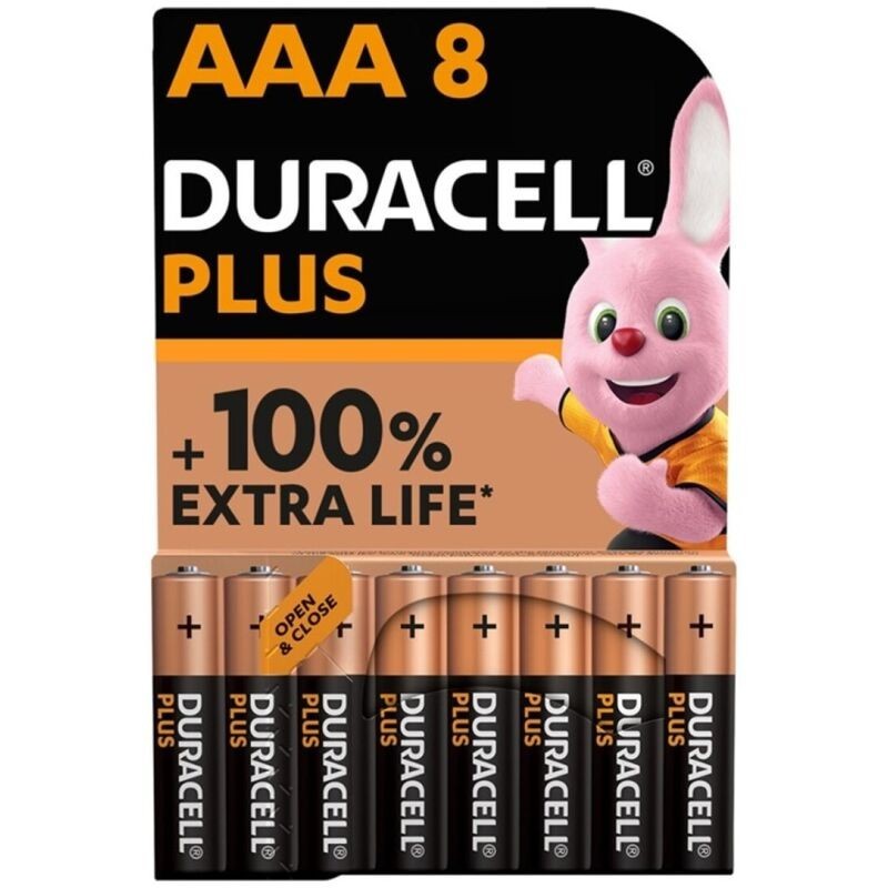 DURACELL - PILE ALCALINE PLUS POWER 100 AAA LR03 8 UNIT