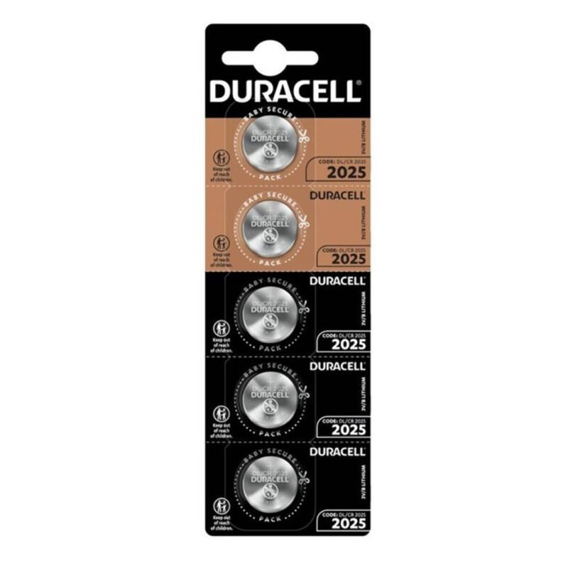 DURACELL - PILE BOUTON LITIO CR2025 3V 5 UNIT