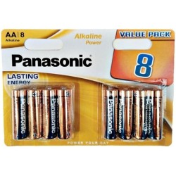 PANASONIC - BATTERIA ALCALINA BRONZO AA LR6 BLISTER8