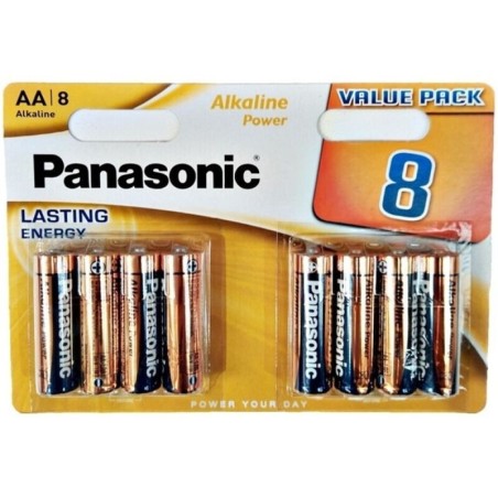 PANASONIC - BATTERIA ALCALINA BRONZO AA LR6 BLISTER8