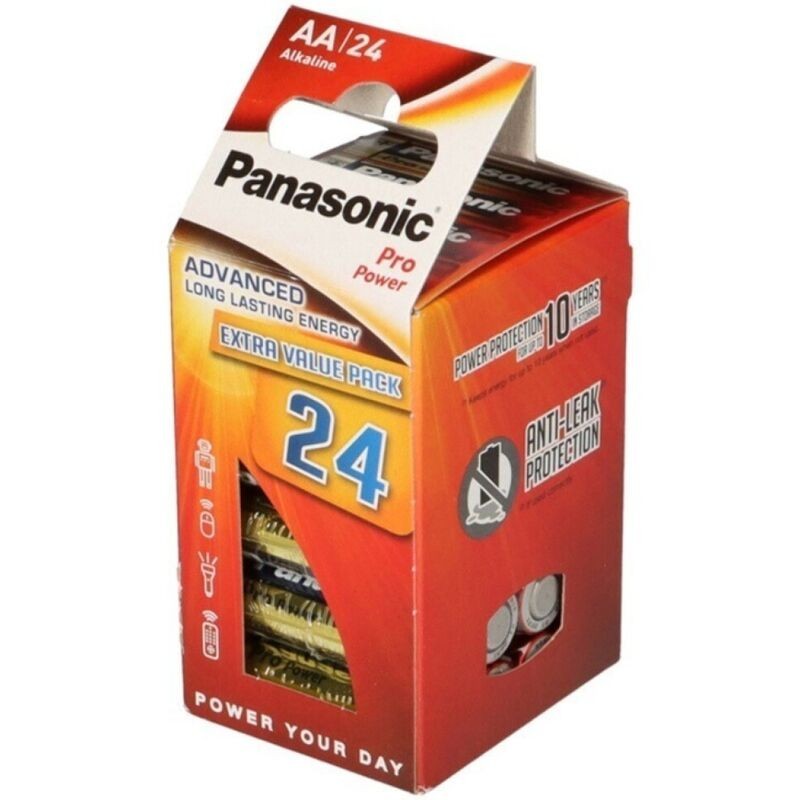 PANASONIC - BATTERIA ALCALINE AA PRO POWER LR6 CONFEZIONE24