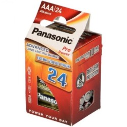 PANASONIC - BATTERIA ALCALINE AAA PRO POWER LR03 CONFEZIONE24