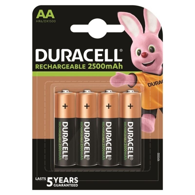 DURACELL - BATTERIE RECHARGEABLE HR6 AA 2500mAh 4 UNIT