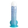 SILEXD - ANGEL DILDO FANTASY SILICONE LIQUIDO TERMOREATTIVO BLU CELESTE 20,3 CM