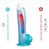 SILEXD - ANGEL DILDO FANTASY SILICONA LIQUIDA TERMOREACTIVO AZUL CELESTE 20.3 CM