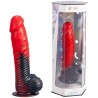 SILEXD - DEVIL DILDO FANTASY LIQUID SILICONE THERMOREACTIVE RED BLACK 20.3 CM