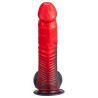 SILEXD - DEVIL DILDO FANTASY LIQUID SILICONE THERMOREACTIVE RED BLACK 20.3 CM