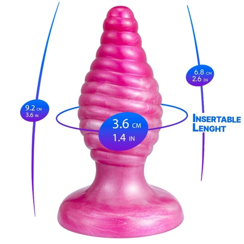SILEXD - CHERRY PLUG ANAL FANTASY EN SILICONE LIQUIDE THERMORÉACTIF ROSE 9,2 CM