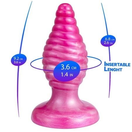 SILEXD - CHERRY ANAL PLUG FANTASY SILICONE LIQUIDO TERMOREATTIVO ROSA 9,2 CM