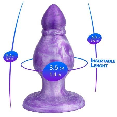 SILEXD - QUEEN ANAL PLUG FANTASY FLÜSSIGSILIKON THERMOREAKTIVES LILA 9,2 CM