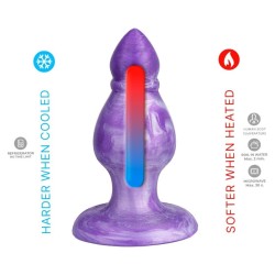 SILEXD - QUEEN ANAL PLUG FANTASY FLÜSSIGSILIKON THERMOREAKTIVES LILA 9,2 CM