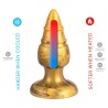 SILEXD - GOLDY ANAL PLUG FANTASY LIQUID SILICONE THERMOREACTIVE GOLDEN 9.2 CM