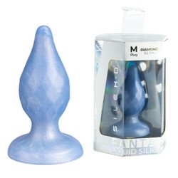 SILEXD - DIAMOND PLUG ANAL FANTASY SILICONA LIQUIDA TERMOREACTIVO AZUL PERLA 9.2 CM