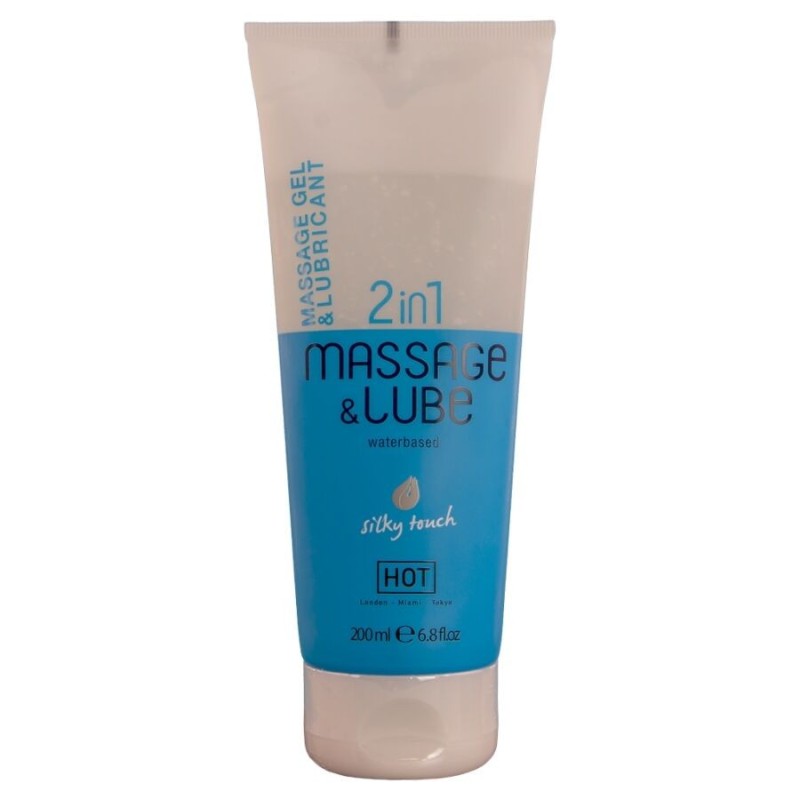 HOT - MASSAGE- and GLEITGEL 2IN1 SILKY TOUCH 200 ML