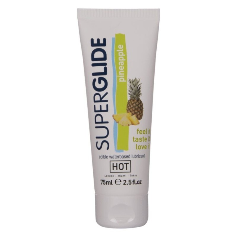 HOT - SUPERGLIDE LUBRIFICANTE COMMESTIBILI A BASE DACQUA ANANAS 75 ML