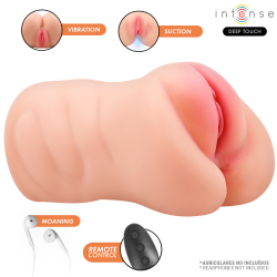 INTENSE DEEP TOUCH - KRISTA MASTURBADOR ANO Y VAGINA CON EFECTO SUCCION, VIBRACION Y VOZ CON CONTROL REMOTO 1.2KG