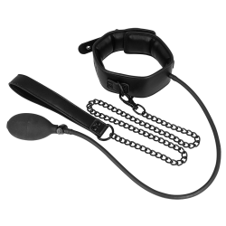 FETISH SUBMISSIVE BONDAGE - COLLIER DÉTRANGLEMENT GONFLABLE AVEC CHAÎNE