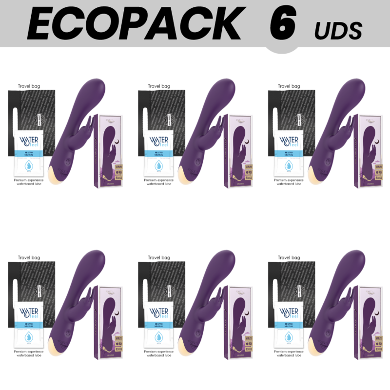 ECOPACK 6 UNITS - TREASURE LAURENCE RABBIT VIBRATOR COMPATIBLE CON WATCHME WIRELESS TECHNOLOGY