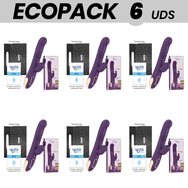 ECOPACK 6 UDS - TREASURE BASTIAN RABBIT UP and DOWN, ROTATOR and VIBRATOR COMPATIBLE CON WATCHME WIRELESS TECHNOLOGY