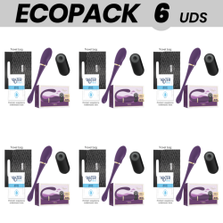 ECOPACK 6 UNITÉS - TREASURE MERLIN DOUBLE COUPLE VIBRATOR CONTROL REMOTO