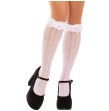 LEG AVENUE - KNEE-HIGH SOCKS WITH RUFFLES WHITE LEG AVENUE - KNEE-HIGH SOCKS WITH RUFFLES WHITE