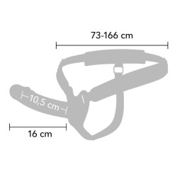 HIDDEN DESIRE - INFERNO MANCHON PÉNIS VIBRANT AVEC STRAP-ON 16 CM