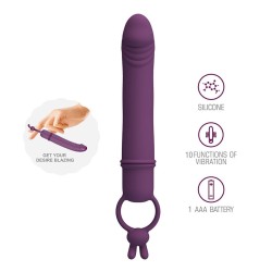 PRETTY LOVE - CORA VIBRATORE A FORMA DI PENE CON ANELLO DI RESISTENZA