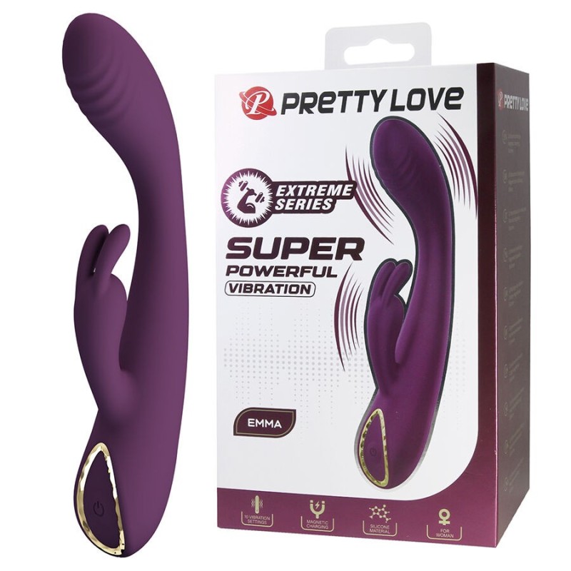 PRETTY LOVE - EMMA RABBIT LILA VIBRATOR MIT STIMULATOR