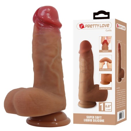 PRETTY LOVE - CURTIS DILDO REALISTICO CON VENTOSA 17,3 CM -Ø- 4,2 CM