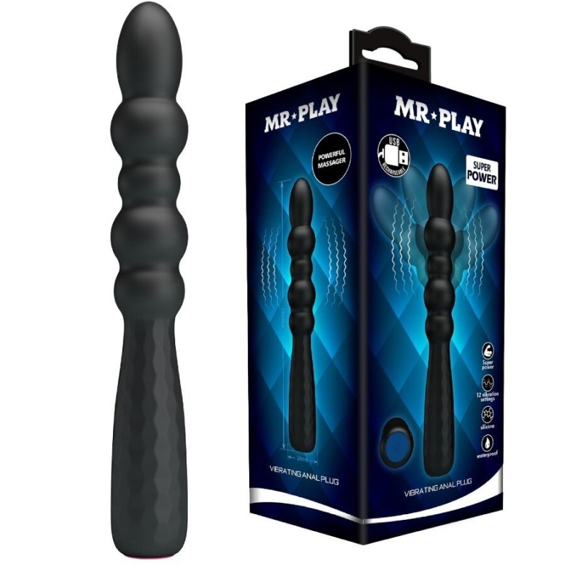 MR PLAY - PLUG ANAL FLEXIBLE CON VIBRACIÓN