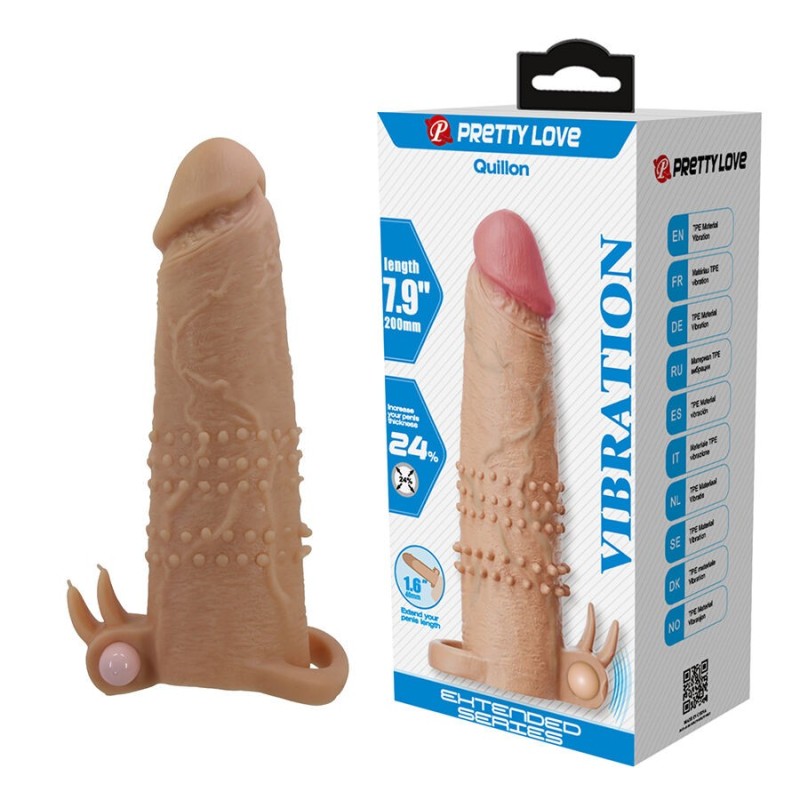 PRETTY LOVE - QUILLON MANCHON PÉNIS AVEC STIMULATEUR CLITORIAL ET VIBRATION