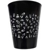 DIABLO PICANTE - VASO NEGRO 500 ML CON PENES BLANCOS