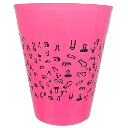 DIABLO PICANTE - TASSE FUCHSIA 500 ML AVEC PÉNIS NOIRS