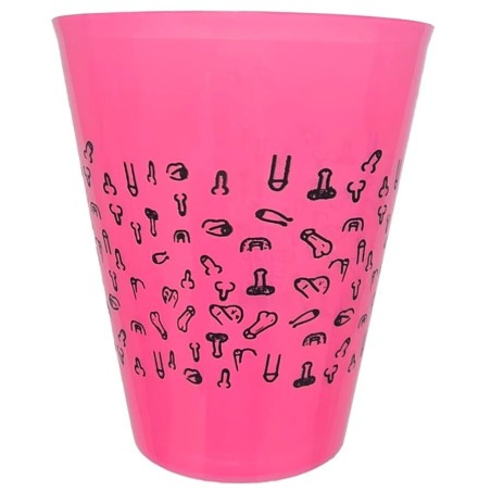 DIABLO PICANTE - TAZZA FUCSIA 500 ML CON PENI NERI
