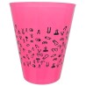 DIABLO PICANTE - VASO FUSCIA 500 ML CON PENES NEGROS