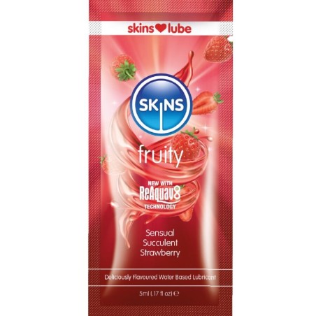 SKINS - LUBRIFICANTE FRUTTATO A BASE DACQUA FRAGOLA MONODOSE 5 ML