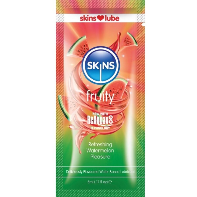 SKINS - FRUITY LUBRICANTE BASE DE AGUA SANDÍA MONODOSIS 5 ML