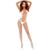 PASSION - BS124 BODYSTOCKING BIANCO CON PIZZI